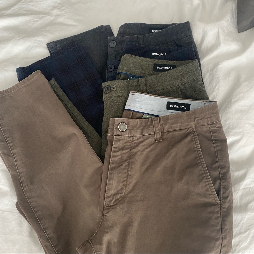 Mens Bonobo Chinos 4 Pairs
